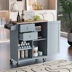Amazon.com: LUMISOL Kitchen Island Cart with Storage and ...