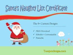 Download certificate templates for free with one subscription. 9 Santa Naughty List Certificate Templates Free Download