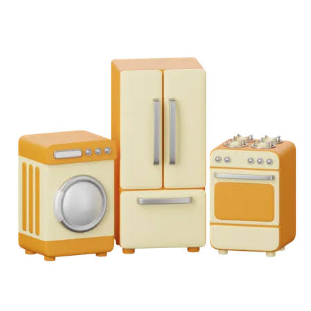Home Appliances 3D Icon - Download PNG, glTF, FBX for Tools & Equipment | IconScout