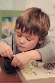 Simple Modern Wood Painting for Kids