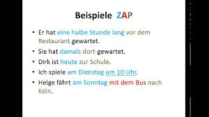 This allows students students to demonstrate their understanding of adverbs of time, place and manner. German Grammar Word Order Of Adverbials Time Manner And Place Youtube