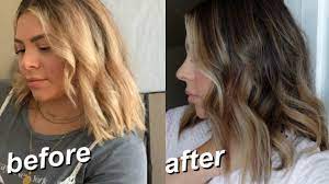 If you have a light honey hue try a darker caramel shade. How To Reverse Balayage Adding Lowlights To My Blonde Hair Pro Hairstylist Tutorial Youtube