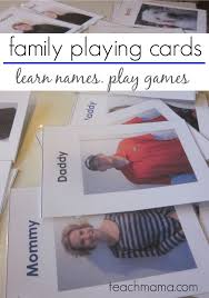 When creating your own cards, you can purchase a sturdy, firm paper and draw your own designs. Family Playing Cards Take Em Make Em Then Play Teach Mama