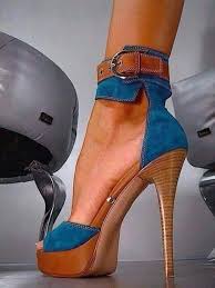 Shoes High Heels Blue Heels Platform Platform Heels Platform Wood Heel Heels High Heels Women Shoes