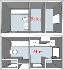 One of its basic features is the double sinks. Jack And Jill Bathroom Remodel Begins Sawdust Girl