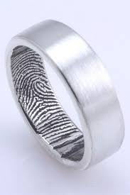Wife S Fingerprint Inside Husbands Band Fingerprint Wedding Fingerprint Wedding Bands Alternative Wedding Rings