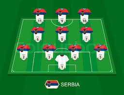 You may select a squad of up to 30 players. Soccer Field With The Serbia National Stock Vector Colourbox