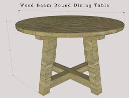 This picture of best round kitchen table is created as inspiration for you. Diy Wood Beam Round Dining Table