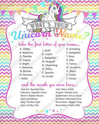 Unicorn Name Poster Instant Download Party Sign