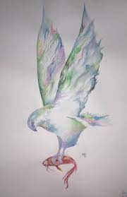 رسم طير يحمل سمكة عبد الرحمن عبد المنعم art drawings art drawings