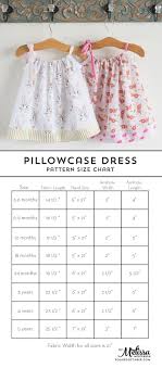 Pillowcase Dress Pattern And Size Chart Aaa Pillowcase
