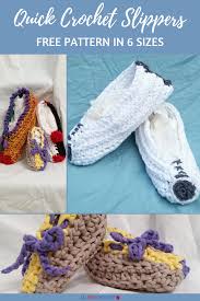 Maybe you would like to learn more about one of these? Quick Crochet Slippers Free Pattern In 6 Sizes Crochet Slippers Free Pattern Crochet Slippers Quick Crochet