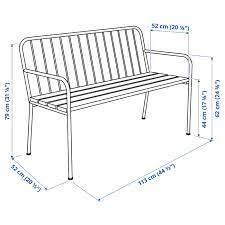 Hemnes, metod, pax, vallentuna, billy Prastholm Bench With Backrest Outdoor Grey Ikea