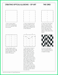 Optical Illusion Worksheets Printable Grid Drawing Worksheets Art Grid Drawing Worksheets Grid In 2020 Op Art Lessons Optical Illusions Art Art Worksheets