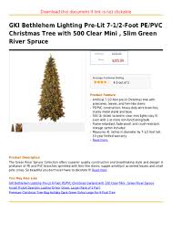 Gki Bethlehem Lighting Pre Lit 7 1 2 Foot Pe Pvc Christmas Tree With