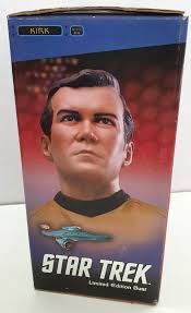 Captain Kirk Star Trek limited edition bust slideshow collectibles NIB 3302  16cm