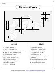 Computer crossword puzzles with answers pdf. Plural Crossword 1 Pdf Ame Date I Plurols Using The Across And Down Clues Write The Correct Words In The Numbered Grid Below Across Down 4 Criteria 1 Course Hero