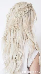 Seamless Clip In Hair Extensions Platinum Blonde Color 90 180 Grams Blonde Aesthetic Hair Styles Luxy Hair