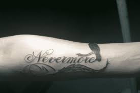 The last strophe, the most painful and darkened, has been written in my skin as here reads: Edgar Allan Poe Raven Tattoo With Nevermore 20 Ideas Design Press