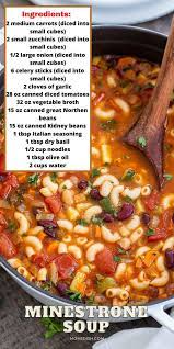 Minestrone Soup Olive Garden Copycat Olive Garden Minestrone Soup Easy Soup Recipes Minestrone Soup