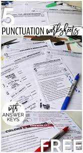 5 Free Punctuation Worksheets Punctuation Worksheets Teaching Punctuation Teaching Writing