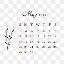 Free printable calendars for yearly, monthly and weekly. May 2022 Png Images Vector And Psd Files Free Download On Pngtree