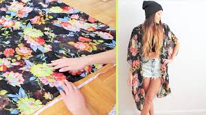A kimono is made from a single bolt of fabric, a tan, and all of the original material from that bolt is present in the final product. Make A Diy Kimono From A Scarf Diy Ways
