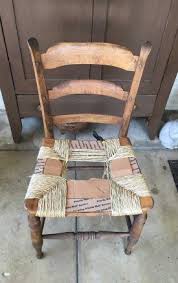 Weaving A Pretwisted Natural Rush Seat Woven Chair Chair Basket Chair