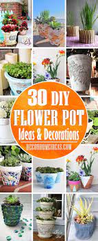 30 Easy Diy Flower Pot Ideas To Beautify Your Garden Decor Home Ideas Diy Flower Pots Flower Pots Hanging Flower Pots