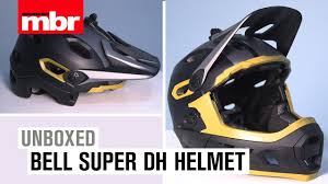 bell super dh helmet unboxed mountain bike rider