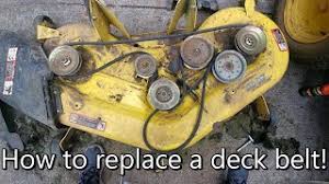 While your john deere machine is certainly built with quality parts, they have a limited life. John Deere Lawn Mower Deck Belt Replacement Youtube