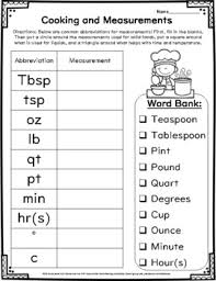 When you want to fry, steam, boil, sear and. Cooking Measurements Abbreviation Worksheets Teaching Resources Tpt