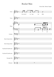 Print and download rocket man sheet music by sheet music boss arranged for piano. Rocket Man Elton John Bernie Taupin Sheet Music For Piano Synthesizer Voice Other Mixed Quartet Musescore Com