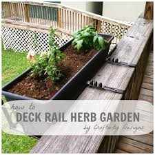 Black resin deck rail planter. How To Make A Deck Rail Herb Garden Craftivity Designs