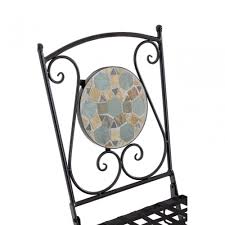 Maybe you would like to learn more about one of these? Stona Grey Stone Mosaic Table Set Wrought Iron Stone Grey Clanbay Cb14334