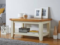 Round tables are easy to move. Country Oak Cream Painted Coffee Table