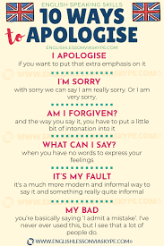 When and how could the words appologise and appologies be used in formal sentences? 10 Better Ways To Apologise In English Learn English With Harry