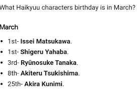 Characters from the manga haikyuu!! My Birthday Is 2 Days Before Kunimi S Basically Yesterday Big Flex Fandom