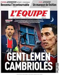 If the story is true, then barcelona have to be the. France S Iconic Sports Newspaper L Equipe Is Slammed For Glorifying Burglary Daily Mail Online