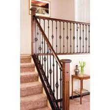 Metal spindles for stairs home depot. Stair Simple Axxys 8 Ft Stair Rail Kit Axhsr8b32i The Home Depot Stair Railing Design Indoor Stair Railing Interior Stair Railing