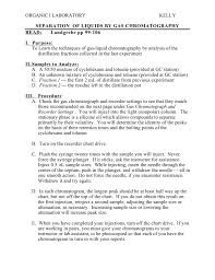 Organic I Laboratory Kelly Separation Of Liquids By