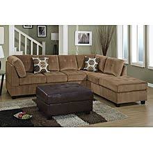 L Shape 6 Seater Ottoman Beige Brown Sectional Sofa With Chaise Microfiber Sectional Sofa Microfiber Sectional