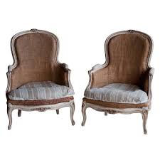 Stunning Pair Of 19th Century Bergere Chairs With Original Stuffing And Fine Carved Details Excellent Antique Co French Bergere Chairs Bergere Chair Furniture