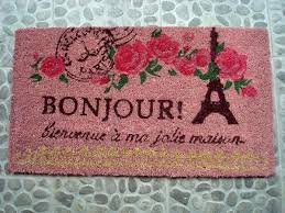 Paillasson Original Bonjour Rose 24 95 Paillasson Original Paillasson Paillassons