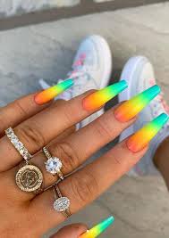 However, let's upgrade it a bit. Rainbow Nail Designs 2021 For Beautiful Acrylic Summer Nail Ideas