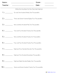 Place Value Worksheets Place Value Worksheets For Practice