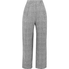 Black And White Houndstooth Pants Carmen March Houndstooth Woven Wide Leg Pants 1 365 Liked On Polyvore Featuring Pants Hound With Images Trousers Pattern White Wide Leg Trousers White Wide Leg Pants