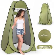 It has a shower and a toilet. Amazon Com Pop Up Privacy Tent Instant Portable Outdoor Shower Tent Camp Toilet Changing Room Rain Shelter With Window For Camping And Beach Easy Set Up Foldable With Carry Bag