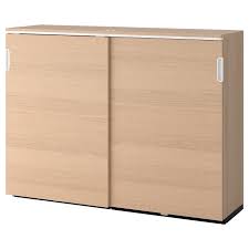 Sliding doors give you more room for furniture because they don't take any space to open. Galant Cabinet With Sliding Doors White Stained Oak Veneer 63x471 4 160x120 Cm Ikea