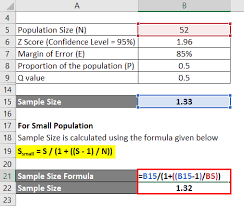 Sample Size Formula Calculator Excel Template